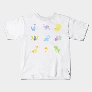 Dinosaur Illustrations Sticker Pack Kids T-Shirt